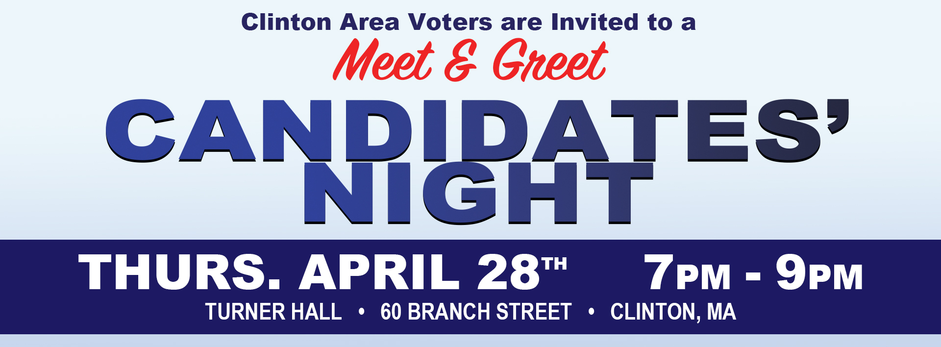 Candidates Night April 28th